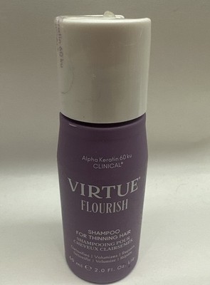 Virtue Flourish Sulfate Free Shampoo for Thinning Hair, Travel Size  2oz