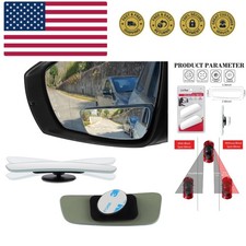 Blind Spot Mirror, Rectangular Shaped HD Glass Frameless Convex Rear View Mir...