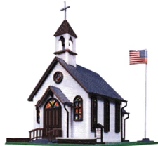 Life-Like/Walthers HO Scale Town Church Building/Structure Kit
