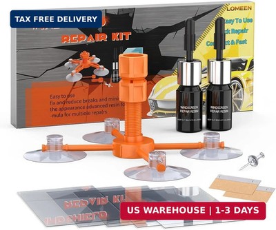 Windshield Repair Kit, Quick-Fix Car Windshield Crack Repair Kit, Universal Glas
