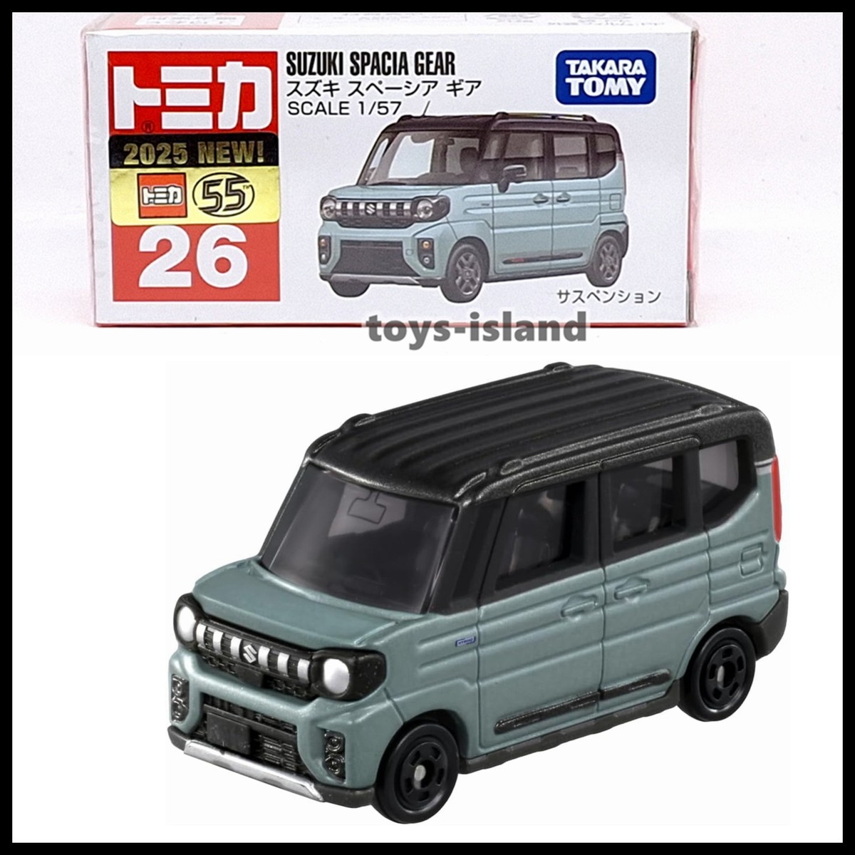 TOMICA 26 SUZUKI SPACIA GEAR 1/57 TOMY DIECAST CAR 2025 DEC NEW
