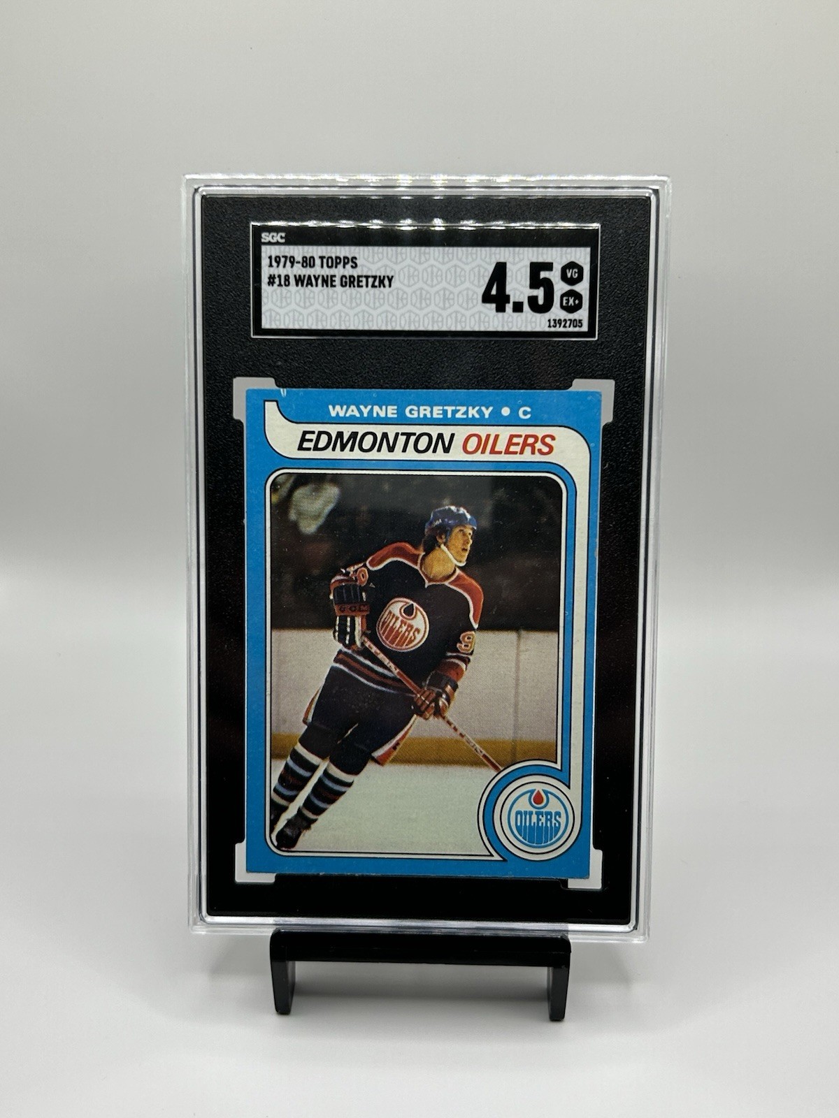 Topps 1979-80 Wayne Gretzky #18 SGC 4.5 Edmonton Oilers Ice Hockey Card