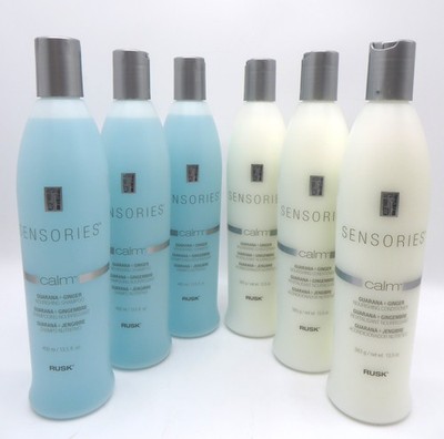 RUSK CALM SHAMPOO/ CONDITIONER 13.5 OZ (6 Bottles)