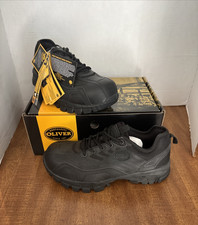 Oliver by Honeywell  Protective  Toe Black Work Shoes Women Size 8 ASTM  Lace Up
