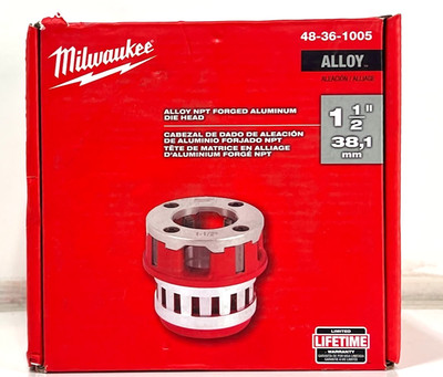 Milwaukee 48-36-1005 1-1/2''  ALLOY NPT Forged Aluminum Die Head