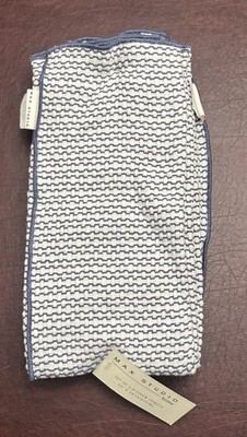 MAX STUDIO KITCHEN TOWELS (3)  BLUE 100% COTTON 20 X 28 NIP