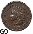 1876 Indian Head Cent Penny, Choice XF Better Date