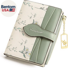 Small Wallets for Women RFID Blocking Bifold Floral Vegan Leather Wallet Card Ho