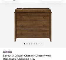 Babyletto Sprout 3 Drawer Hanger Dresser Natural Walnut M10323NL
