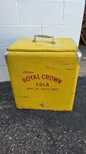 ROYAL CROWN RC COLA Metal Cooler Chest Embossed Letters-All Original
