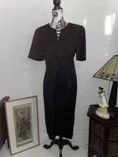 Valentino Miss V Black Wiggle Dress Sz 16