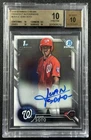 JUAN SOTO BGS 10 PRISTINE 2016 BOWMAN CHROME AUTO 1ST PROSPECT AUTOGRAPH RC METS