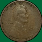 1909 Lincoln Wheat Cent Fine F Coin #36995