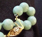 VINTAGE JADE 14K JADEITE NECKLACE st. maarten in box 60s presentation logo beads — photo 7
