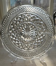 Anchor Hocking Wexford 10.5” Divided 5 Section Relish Tray Pressed Glass 1960’s