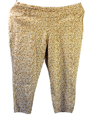 NEW Issac Mizrahi Multi-color Plus Size 26WT Pants Capri Elastic Waist Stretch