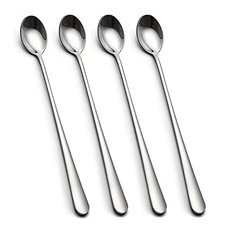 Long Handle Ice Tea Spoons, 9-Inch Coffee Ice Cream A Silver ice tea spoons