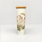 Vintage Portmeirion Botanic Garden Christmas Rose Canister 12" England Ceramic