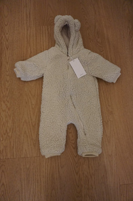 Winter Overall Baby weiß Teddy Anzug Schneeanzug Säugling 62/68