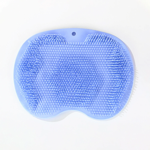 2PACK Shower Foot Scrubber Mat Back Washer Exfoliating Blue