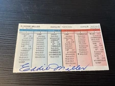 STRAT-O-MATIC Card Signed Debut.1936 Eddie Miller