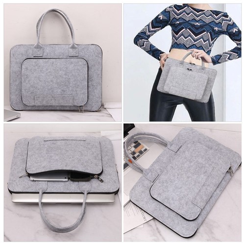 1Pc Portable Laptop Storage Bag Tablet Container Felt Business Hand Pouch - Bild 5 von 12