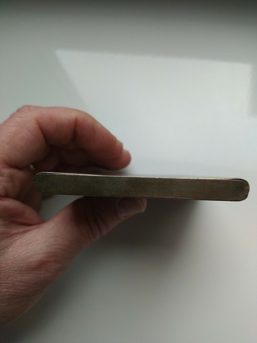 ARGENTO Tabacchiera Portasigarette misura mm.96,00 X MM.85,00 ALTEZZA MM.0,80 - Foto 6 di 9