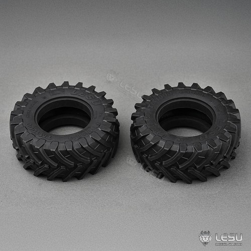 Gummi Vorderrad Reifen Reifen für LESU 1/14 RC Hydraulik Zugfahrzeug AOUE1050 - Bild 5 von 5
