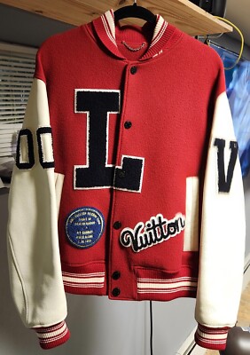 Louis Vuitton × Virgil Abloh FW19 Martin Luther King Red Varsity Jacket L 