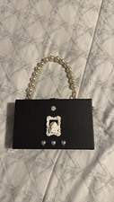 unbranded small faux black crossbody purse