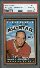 1966 Topps #122 Jacques Laperriere - PSA 8