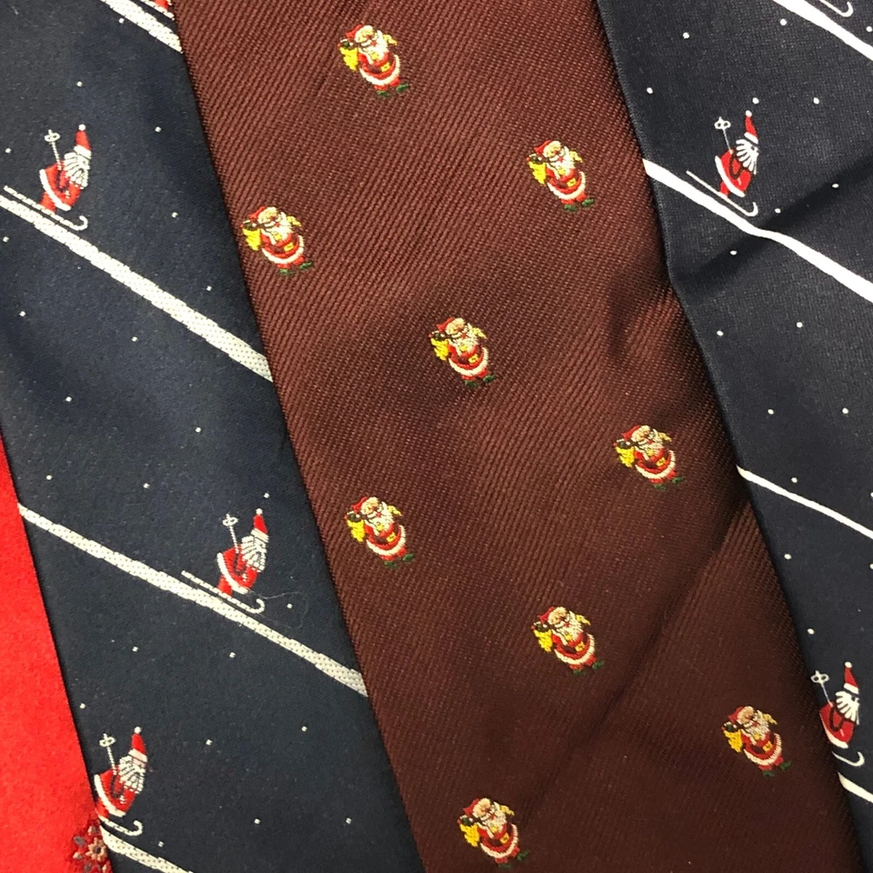 LOTE de 14 piezas Corbata Estrecha MoD Artesanía Navidad Años 60 SANTA De Colección NAVIDAD Armario Foto 3 de 4