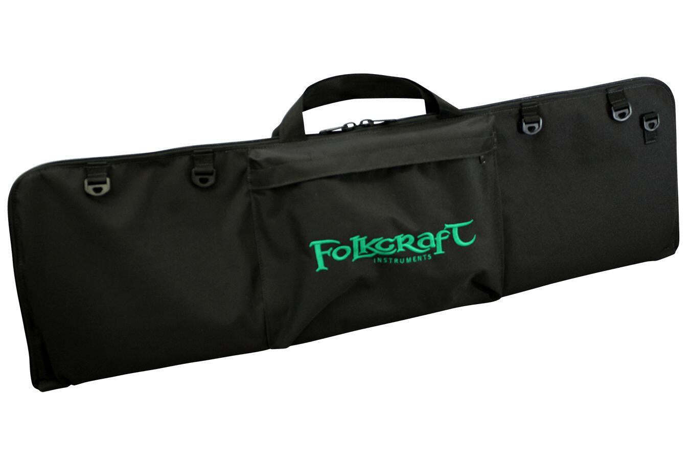 Dulcimer Carrying Case, Embroidered With "Folkcraft® Instruments" Logo, Black