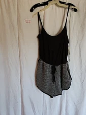 Poetry Black And White Romper (95% Rayon 5%Spandex) Size M