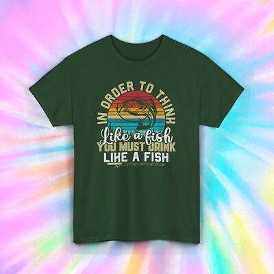 chelmico Tシャツ drink like a fish Tee Lサイズ Think Like a Fish Drink Like a Fish T-Shirt | Funny Fishing