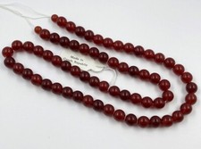 60 Vintage Jablonex Czech Glass Carnelian 10mm. Smooth Round Beads N797T