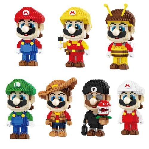 Mario Bros. Luigi Yoshi Waluigi Blöcke Killerblöcke Bausteine Spielzeug Spaß - Bild 1 von 24