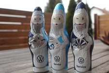 3 x VW Volkswagen Nikolaus  | Automobile - Werbung Wolfsburg Schokolade / Ostern
