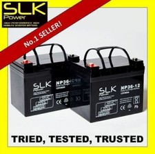 PAIR 12v 12 17 24 33 36 40 50 55 75AH SLK POWER AGM MOBILITY SCOOTER  BATTERIES