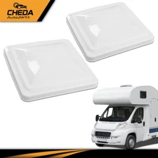 2Pack White 14" x 14" Replacement Roof Vent Cover Camper RV Trailer Ventline NEW