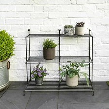 Indoor Freestanding Steel Metal Plant Pot Shelf Display Outdoor Garden Stand UK