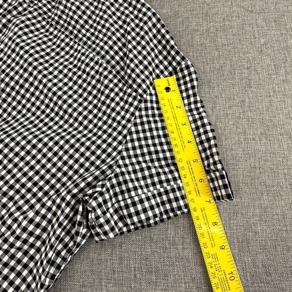 Karen Scott Gingham Button Down Top Embroidered F… - image 12