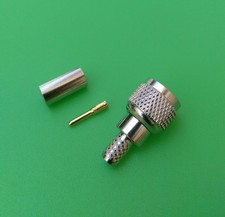  10 PKS Mini-UHF Male 3-PC Crimp Connector for RG58 RG142 LMR195 - USA Seller