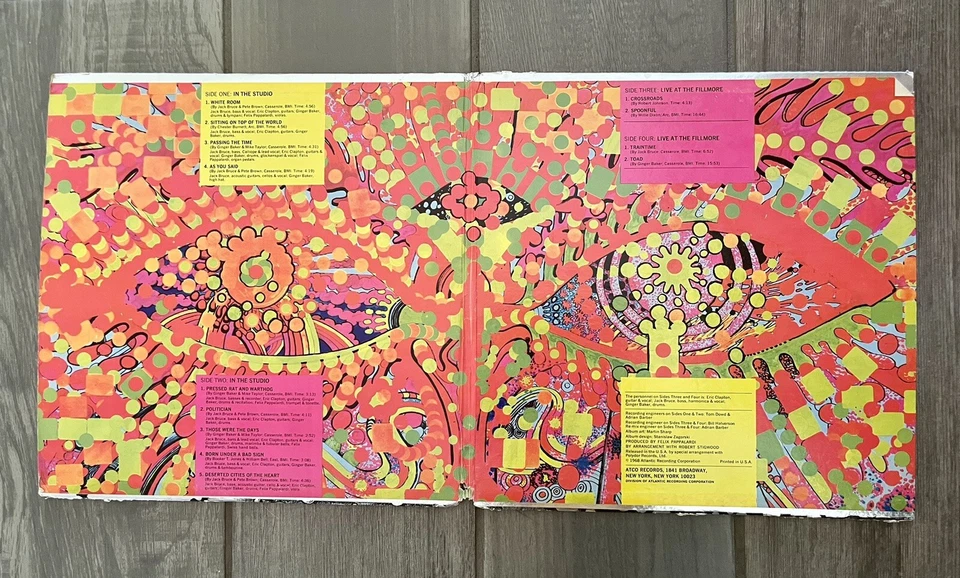 CREAM-Wheels Of Fire-1968-ATCO-SD-2-700-Double-Vinyl-Record-LP-early press-rare - Image 3 of 4