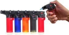5 Pack Eagle Butane Jet Torch Gun Lighter Windproof Adjustable Flame Refillable