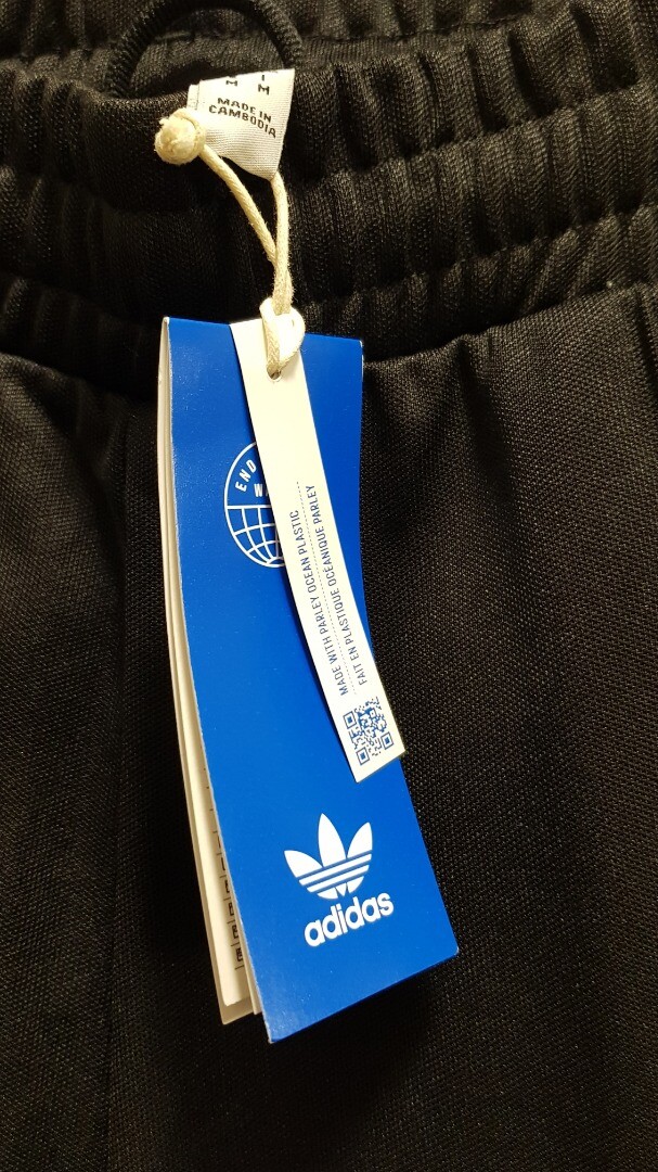 BNWT ADIDAS Ladies Slim Fit Black Track Pants Joggers Gym UK M CG H23