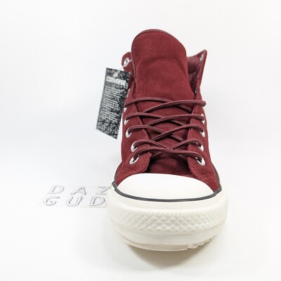 Converse CTAS All Star PC Boot Hi Top Red Suede Shoes  display picture 2