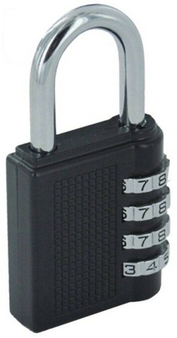 Securit Security Metal 4-Dial Combination Lock Padlock - 40mm