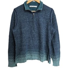 Woolrich Tanglewood 1/2 Zip Sweater II blue ombre women's large