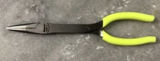 NEW Snap-On Tools 908CFHV 9" Stork Needle Nose Pliers Hi-Viz Yellow Soft Grip